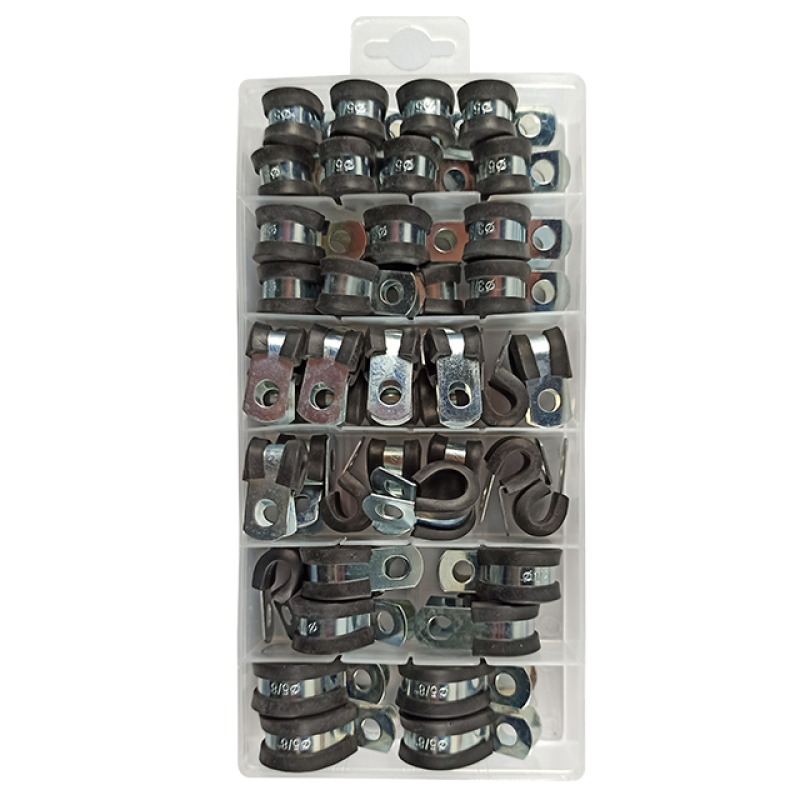 TC-3061  black rubber hose clamp kit/assorted rubber dam 42 pcclamps black