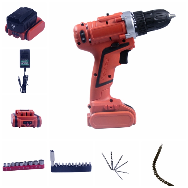 36PC 21V Multifunctional Lithium Cordless Drill Set With a Flexible Bit and Drill Bit Kit