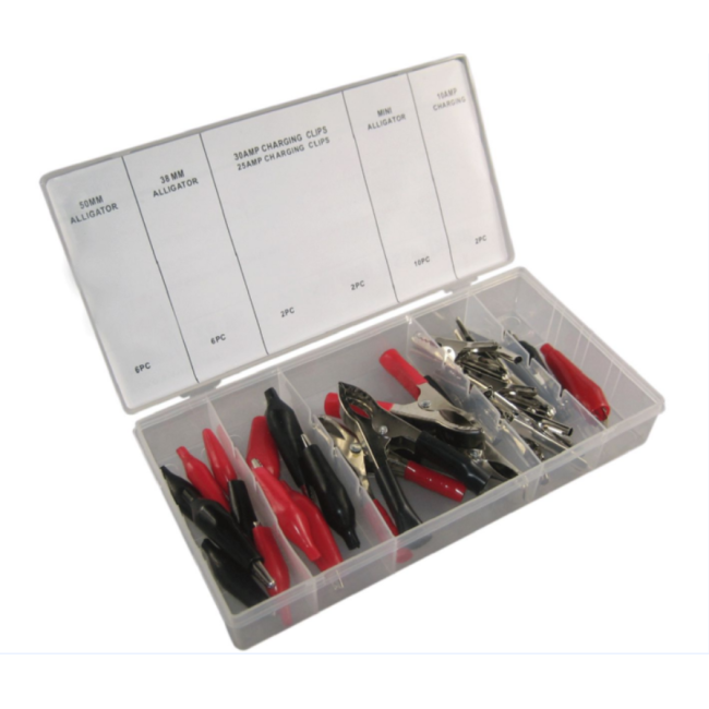 Good Quality 28pc Electrical Clip Kit Set Box Alligator Clip Electrical Connector