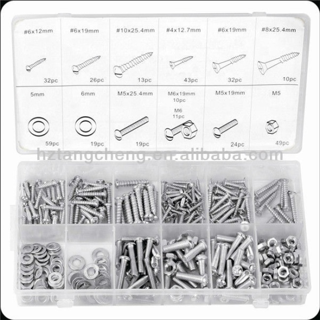 TC 347pc BV Certification Metric Hardware Assorted Fasteners Bolts Nuts Screws