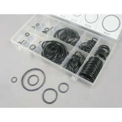 Box Packed 125PC Black Rubber O-rings Assortment