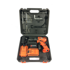 KJPT21-3B 21V LI-ION Battery Multi-function Electric Screwdrivers Cordless Drill orange red  Kit