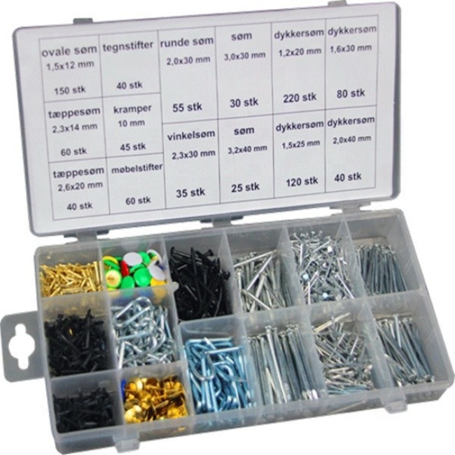 Universal Sizes 1000pc Assorted Standard All Kinds Of Nail