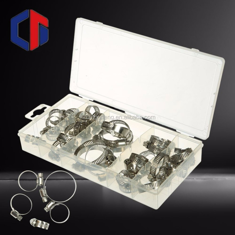 TC-3091 40pcs  High-quality customized Automotive stainless steel hose clamp Kit