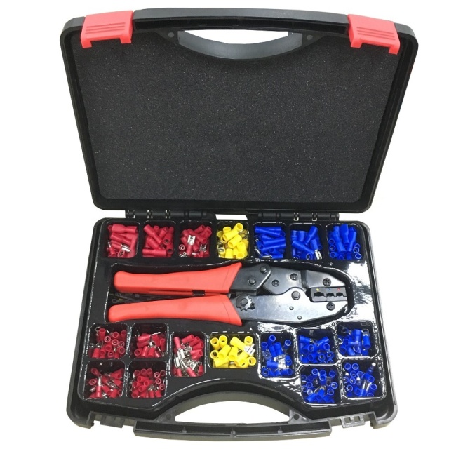 552pcs Insulated Terminals Electrical Crimp Connector Butt Spade Ring Fork terminal Set Terminals Kit With Case