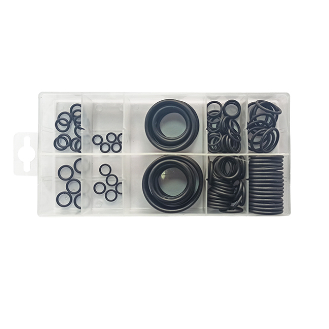Heat Oil Resistant 125PC Black Rubber O-RING Kit