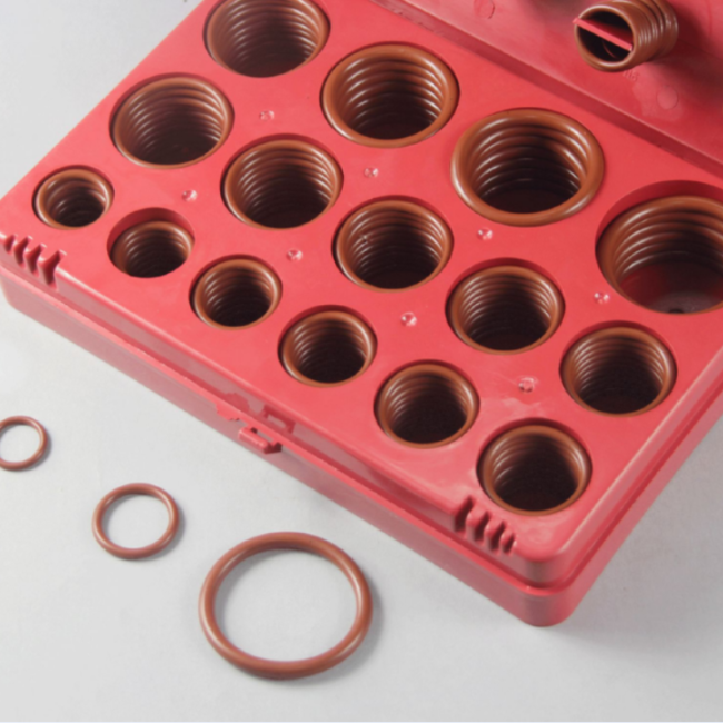 TC-3108 382PC Red Gold Rubber o ring Assortment
