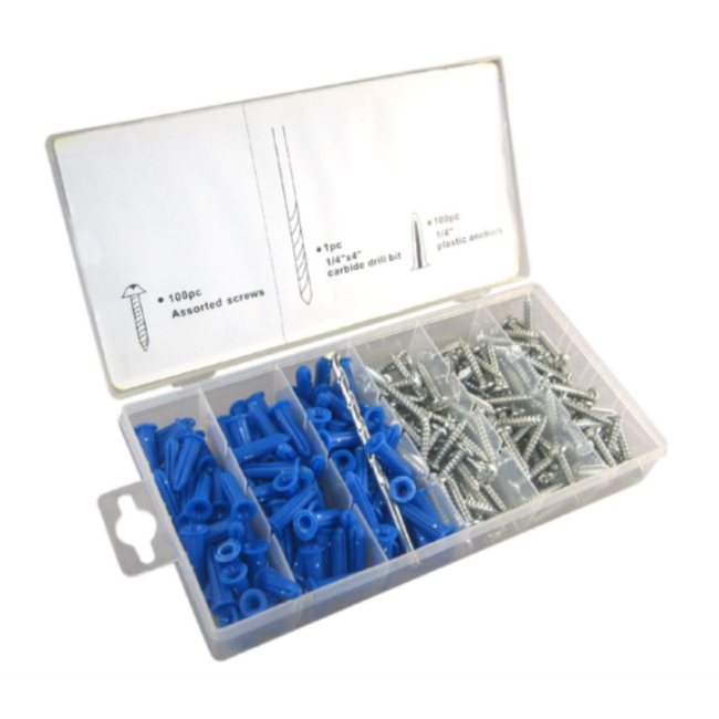 Hardware Kit 201pc Assorted Anchor Sheet Metal Screw Set grade 8 bolts and nuts kit assortment