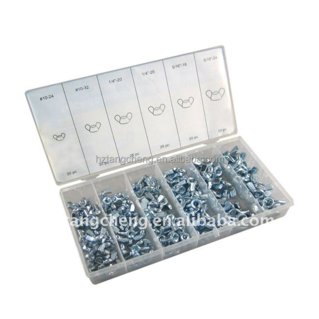 zinc plated wing nuts 150pc hardware assorted kit zinc plated wing nuts