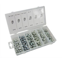 TC-1078 110pc automobile parts carbon steel metric grease fitting kit zerk with a low price