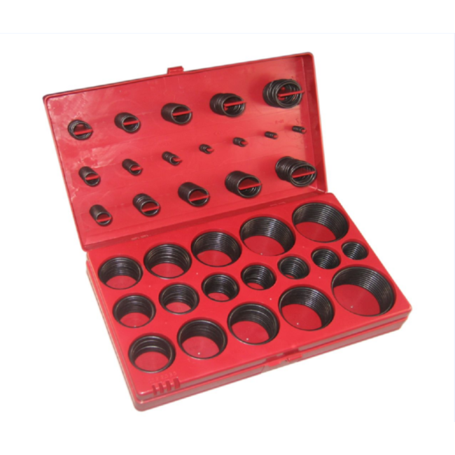 TC-3024 407pc Assorted SAE Black Rubber o ring Set With A Red Box