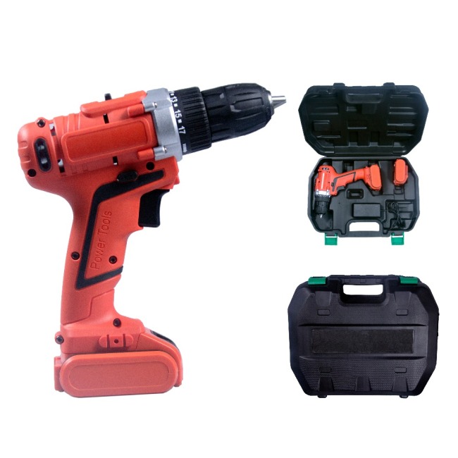 16V Double Speed Lithium Cordless Drill Set