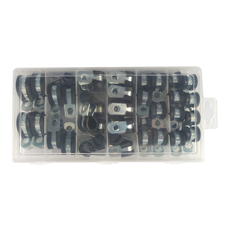 TC-3061 42 pc black rubber hose clamp kit/assorted rubber dam clamps black