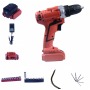 36PC 16V Single Speed Lithium Cordless Drill Set With a Flexible Bit and Drill Bit Kit
