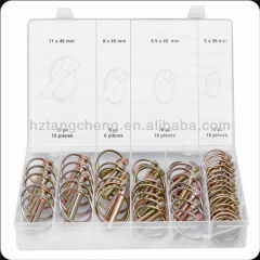 Hot selling 50Pcs assorted safety lynch pin with industrial packaging