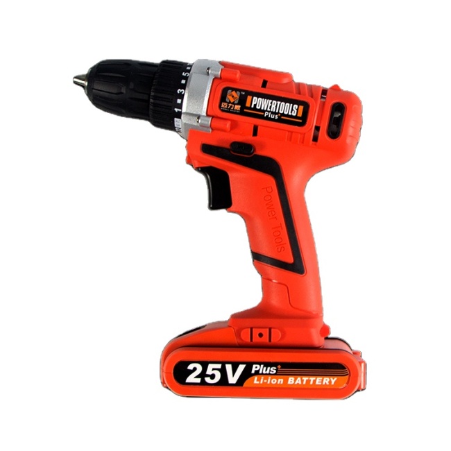 25V Lithium-Ion Single Speed Electric Cordless Drill Set
