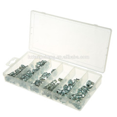 High Quality110PC Metric Grease Fitting Assortment Nipple Kit