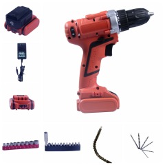 36PC 12V Single Speed Lithium Cordless Drill Set With a Flexible Bit and Drill Bit Kit