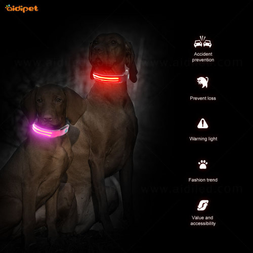 wholesale collares para perros luminosos productos para mascotas perro gato collar para perros con luz led Collar para mascotas con luces LED