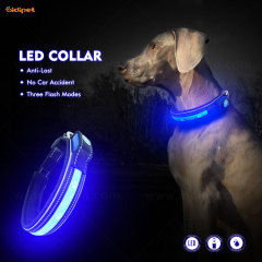 Nuevos accesorios personalizados al por mayor para collar de mascotas para perros y gatos Etiqueta de perro con luz LED anti-perdida