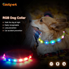 Safernite Safe für Nacht LED-Hundehalsband, LED mit RGB-Licht, Hundehalsband LED
