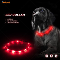 3 modos de parpadeo Impermeable Iluminar Collar de perro Etiquetas de luz intermitente Collar de perro Led