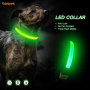 LED-Leuchten Hundehalsbänder Einstellbares Nylon-Glühen in der Nacht Haustier-Hundehalsband Licht leuchtendes Haustier-Halsband