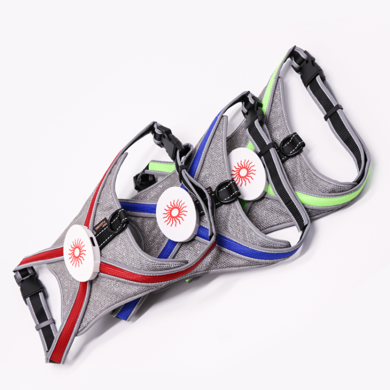 Soft Padded RGB Led Dog Harness H7