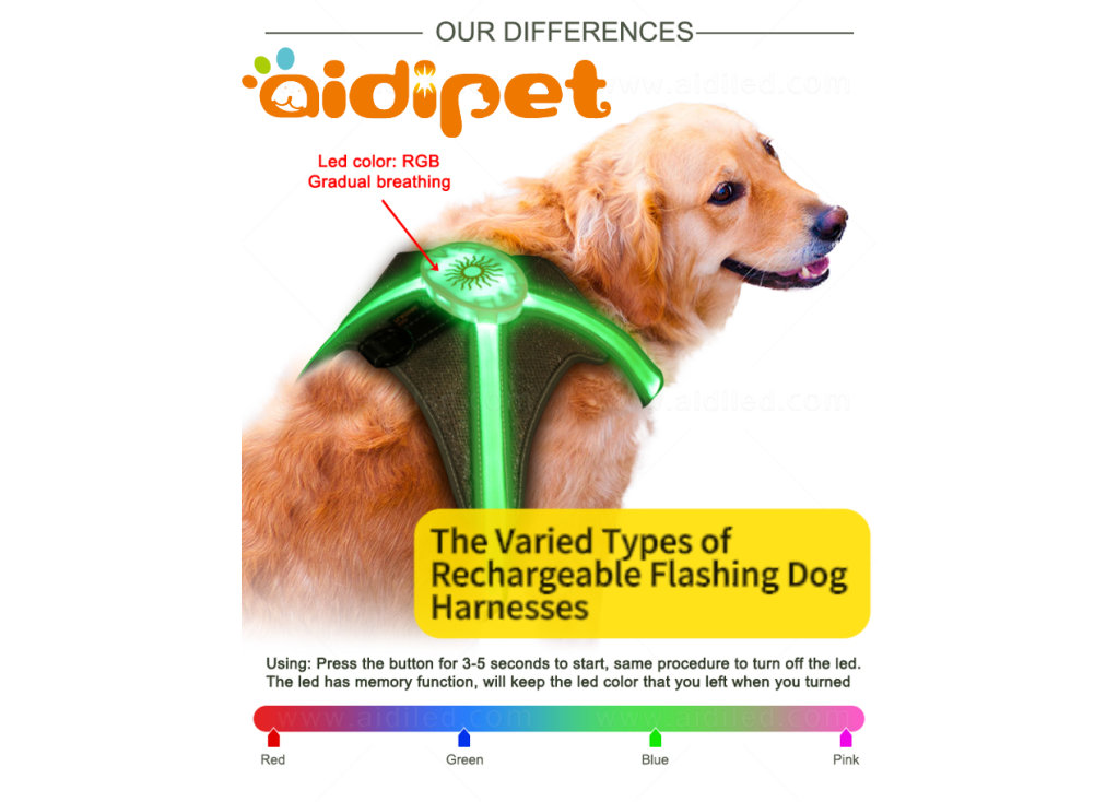The Varied Types of Rechargeable Flashing Dog Harnesses