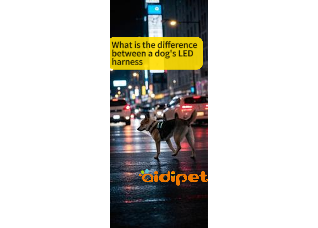 What is the difference between a dog's LED harness and a regular one, and what are the benefits