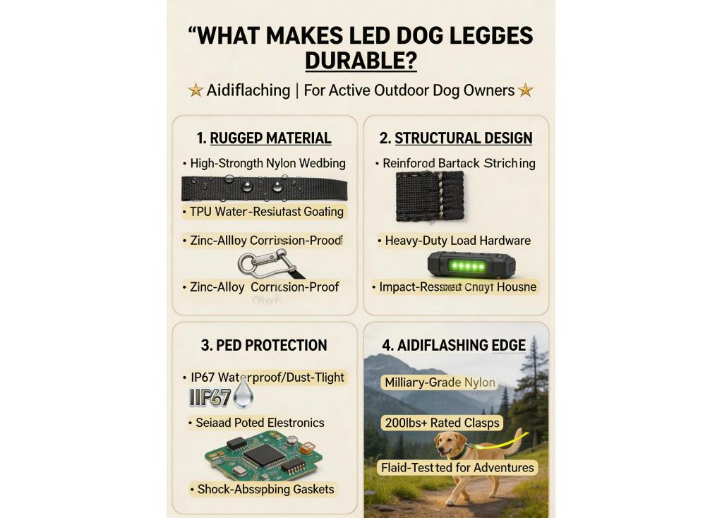 What makes LED dog leashes durable enough for active outdoor use?