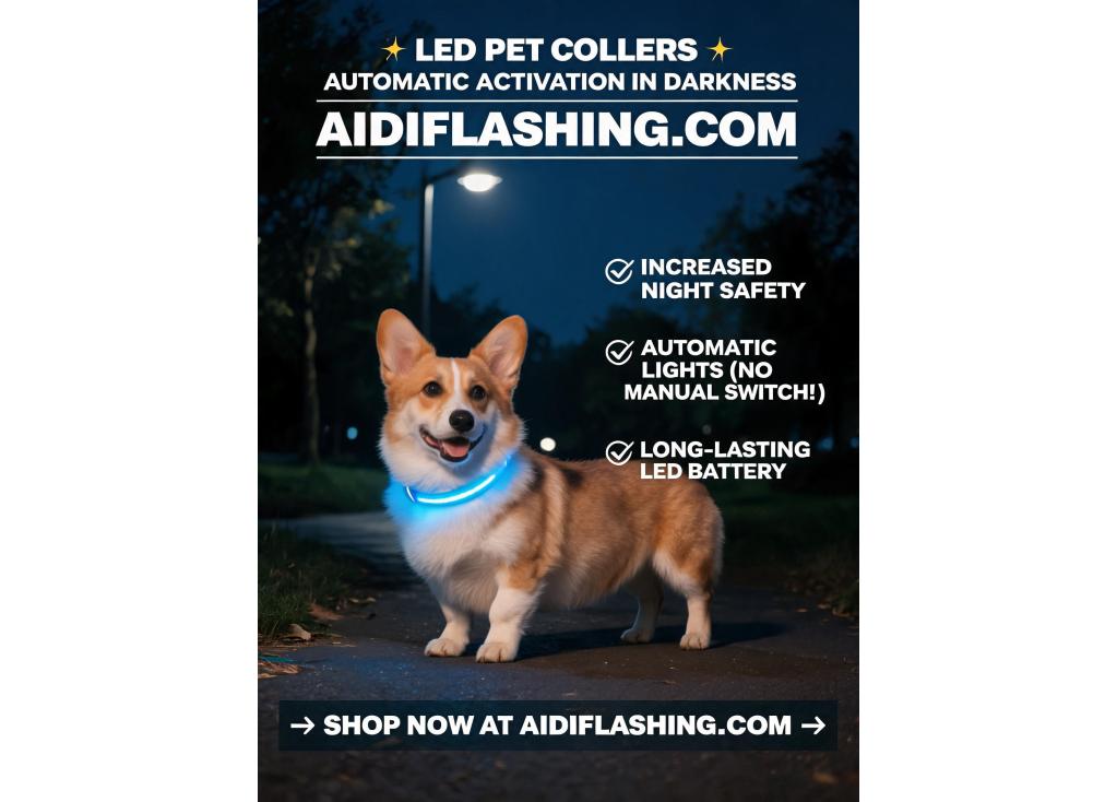 Are there LED collars with automatic light activation in darkness?