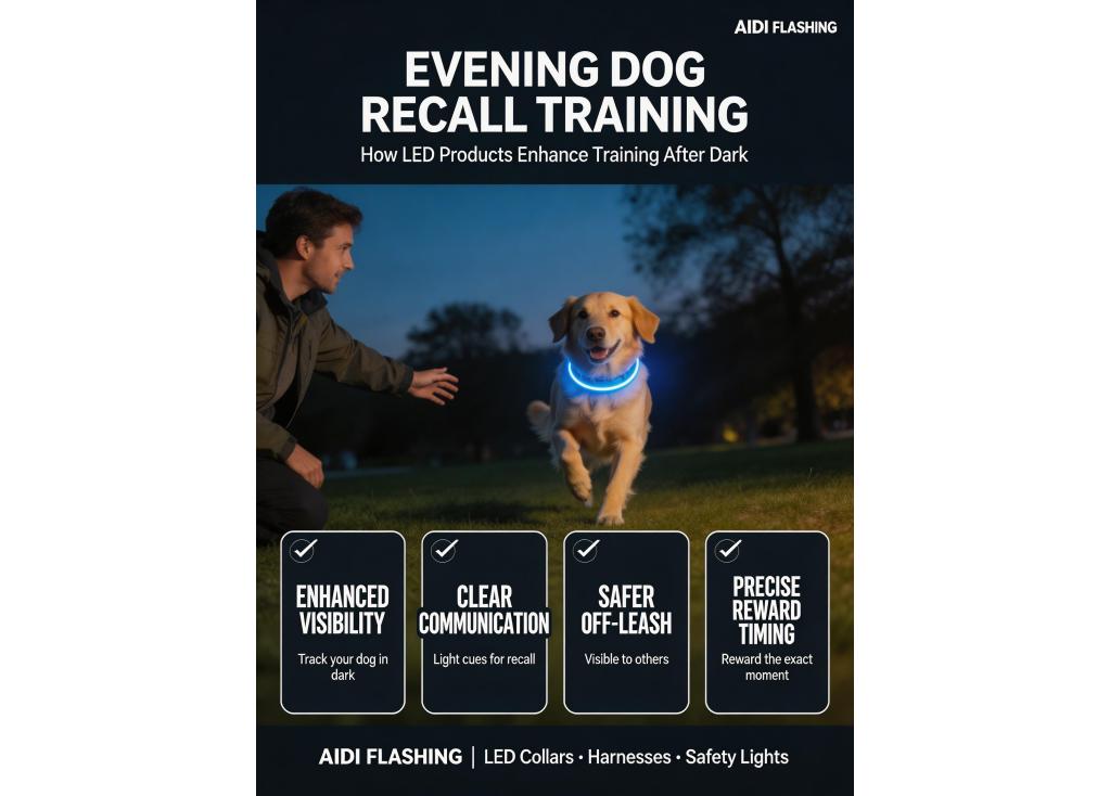 How can LED products help with recall training during evening sessions?