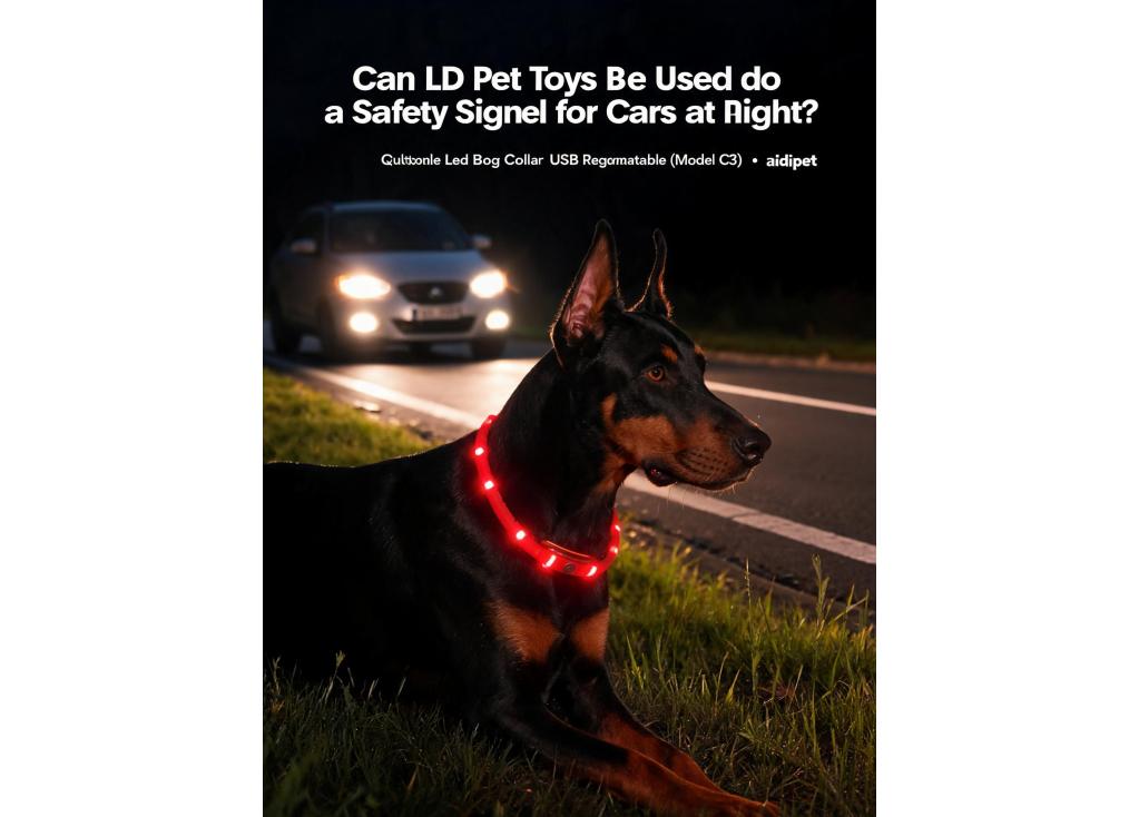 Can LED pet toys be used as a safety signal for cars at night?