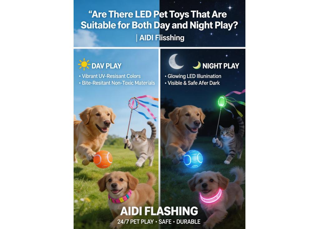 Are there LED pet toys that are suitable for both day and night play?