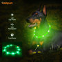 Cuttable Led Dog Collar USB recargable Light Up Silicone Dog Collar intermitente en la noche