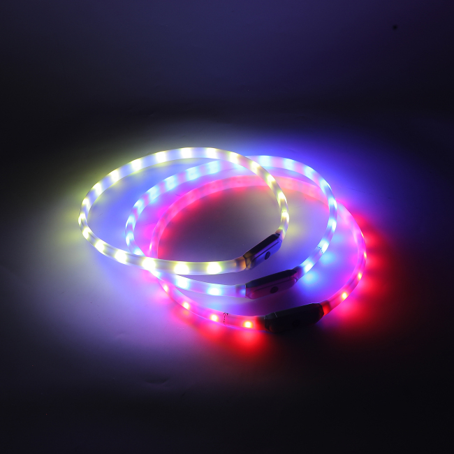LED Dog Seven-color changing collar with water flow function CTY-A5 