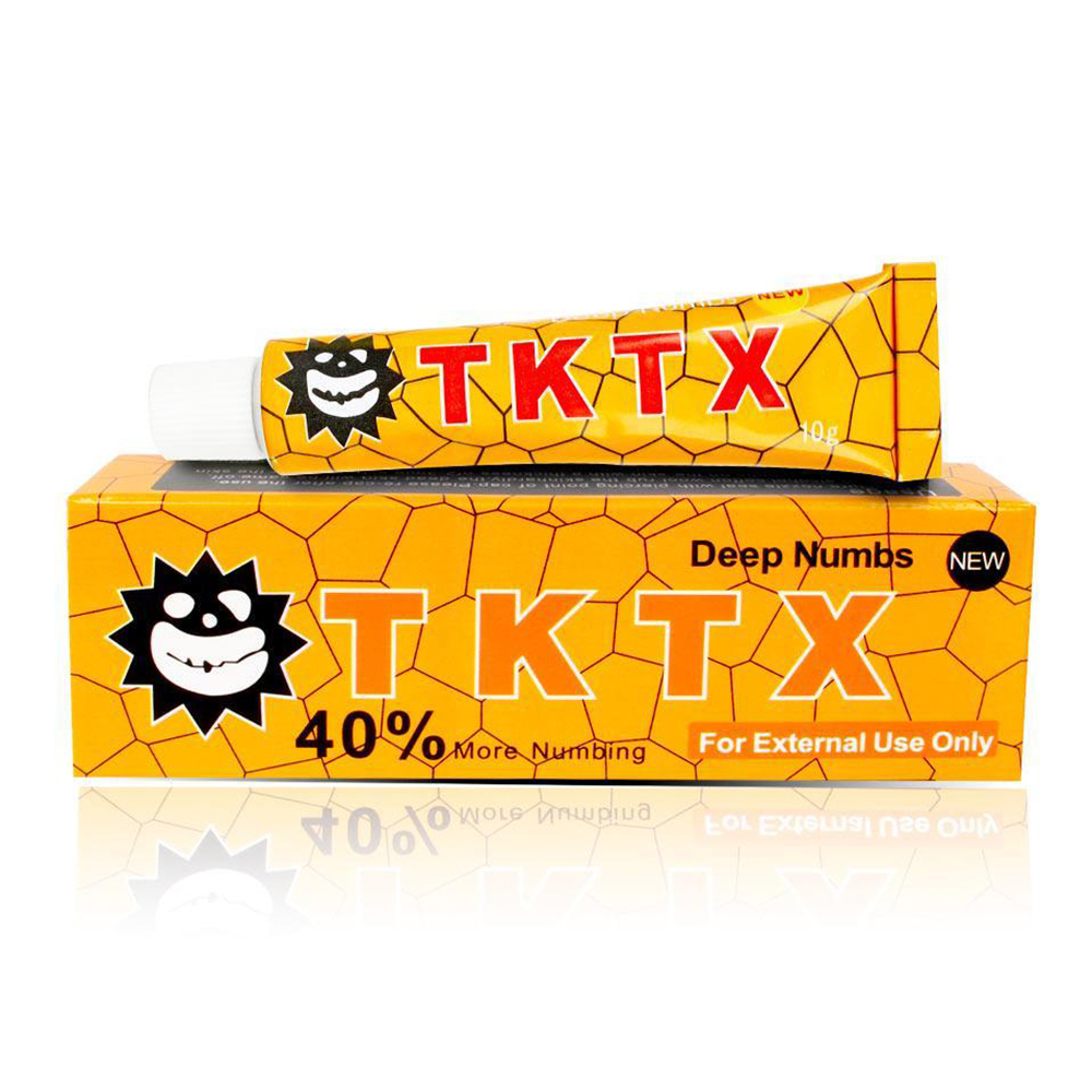 Yellow 40% TKTX Numbing Tattoo Body Anesthetic Fast Numb Cream Semi Permanent Skin Body 10g