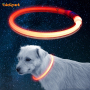 Bright Flashing Luminous Light up Dog Collar Free Size Cuttable TPU Led Collar for Dogs Glow in the Dark AIDILED LIGHT