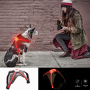 RGB Light Up Dog Harness for Pet Safety Multi-color Pet Harness Vest USB Rechargeable Harness