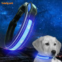 Charm Safety Led Pet Dog Collar Light up CR2032 Good Quality AIDI Dog Led Collar