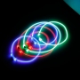 Free Cut Flashing Light up Dog Collar Chargeable USB Dog Collars Led Transparent TPU Dog Collar Light