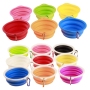 Silicone Collapsible Dog Bowl Foldable Pet Food Water Bowl for Outdoor Travelling Activity