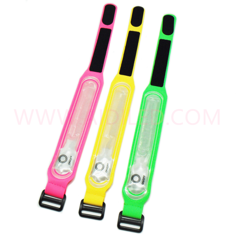 Lightweight Spandex Running Flashing Led Band AIDI Flashing Night Safety Led Light Armband with CR2032 Battery