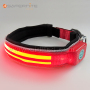 Padded Heavy Duty Led Flashing Dog Collar Light up Dual Optical Fibers Pet Collar Necklace