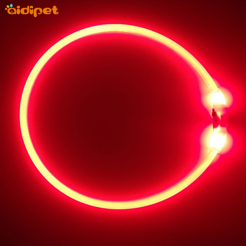 Bright Flashing Luminous Luxury Pet Dog Collar Free Size Cuttable TPU Dog Led Collar  Rechargeable Light Up in Dark