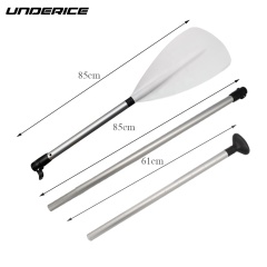 Factory custom high quality adjustable 3-piece sliver color stand up paddle board sup paddles with white nylon blade