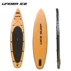 Luxury Kit 11' 335CM Black Wood Inflatable Sup Stand Up Paddle Board Surfing Inflatable Fishing Board