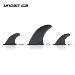 Classic Black Plastic Surf for inflatable paddle board 9' center fin 4.5'' side rear fin