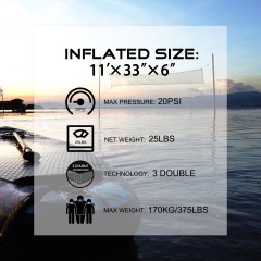 UICE 11'x33''x6'' Triple Layer Strongest Wood Design Inflatable Sup Stand Up Paddle Board